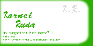 kornel ruda business card